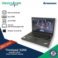 Laptop Lenovo Thinkpad X260 Intel Core i5 Gen6 Ram 16GB SSD 512GB
