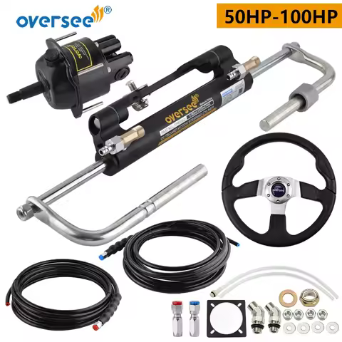 50HP-100HP Boat Hydraulic Steering Cylinder Kit For Yamaha Mercury Outboard Yacht Steering Boat Acce