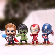 Q Avengers Doll Iron Man Hulk Captain America Thor Figure Model Desktop Decoration