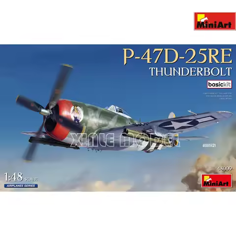 MiniArt Plastic Assembled Aircraft Model Kit 48009 P-47D-25RE Thunderbolt Basic Edition 1/48