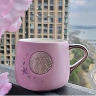 Starbucks Limited Edition Cherry Blossom Mug Ceramic Sakura Mug Bronze Medallion Mug Office Coffee Cup Birthday Gift
