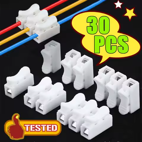5PCS-30PCS 1/2/3P CH-1 CH-2 CH-3 Spring Wire Quick Connector Electrical Crimp Terminals Block Splice