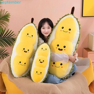 SEPTEMBER Durian Hugging Pillow, Collection Fluffy Fruit Durian Plush Pillow, Cute Appease 30cm Soft
