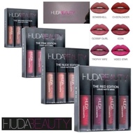 HUDA BEAUTY MINI LIPSTICK 4 IN 1/HUDA BEAUTY LIPCREAM 1 PACK CONTAINS 4 PCS