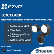 EZVIZ LC1C BLACK 1080P DUAL LIGHTS SIREN 100DB 2WAY AUDIO WIFI CAMERA FREE MICRO SD 64GB