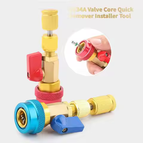 Auto AC Valve Core Remover Installer Tool R134a R22 R410 Valve Core Remover Installer Tool Kit For C
