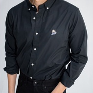 era-won เสื้อเชิ้ตคอปก ปัก ART TOY ทรง Dress shirt แขนยาว สี  Black