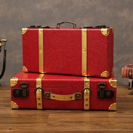 ALI🍒Wholesale Vintage Storage Box Bed Bottom Clothes Storage Box Luggage Wooden Box Photo Props Old-Fashioned Suitcase E