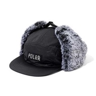 日本限定 POLER FLIGHT NYLON FUR FLAP CAP 毛絨蓋耳飛行帽 黑