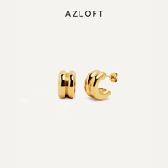 AZLOFT Classic Dual Tunnel Earrings Hypoallergenic Shower-safe