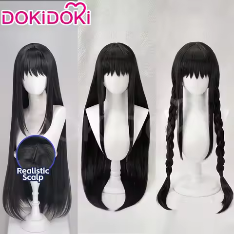 【Ready for Ship】Akemi Homura Cosplay Wig Anime Movie DokiDoki Women Black Long Hair Halloween Akemi 