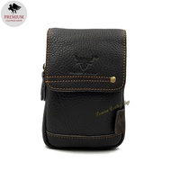 Rush Rider Leather Phone Bag Cowhide Leather Pouch Waist Bag Handphone Bag Sling
