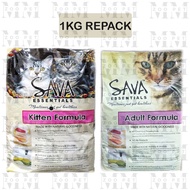 Sava Essentials Cat Food / Makanan Kucing - 1kg Repack