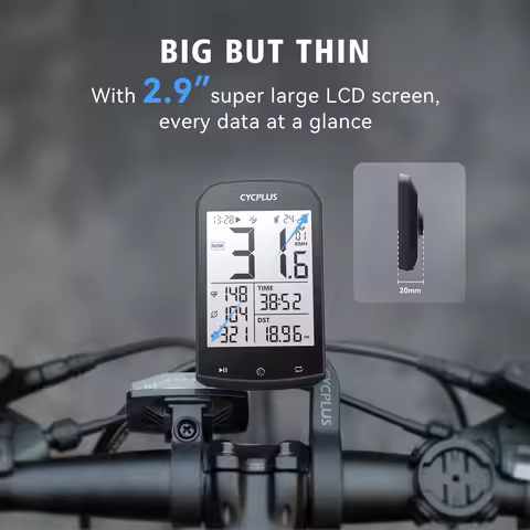 CYCPLUS M1+Z1 Cycling GPS Wireless Bike Computer With BLE 5.0/ANT+ with 2.9" LCD Screen Auto Backlig