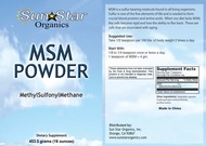 Sun Star - MSM Powder, Naturally Occurring Sulphur - 5 pounds