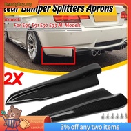 [In Stock]For-BMW E90 E91 E92 E93 M3 Carbon Fiber Look Rear Bumper Lip Splitter Winglet Apron