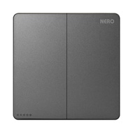 2 Gang 2 Way Switch 2 Way - Light Switch - Nero X21022 - Grey