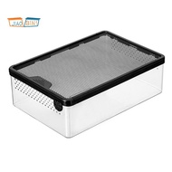 Transparent Reptile Feeding Box Amphibian Insect Reptile Breeding Box Ventilation Hatching Container
