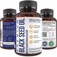 Premium Black Cumin Seed Oil Capsules - Virgin Cold Pressed Nigella Sativa Black Seed Oil Pills - Im