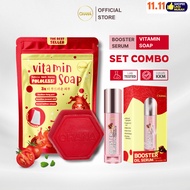 OHANA Skincare Set Booster Oil Serum (10ml) + Vitamin Soap For Dry Skin, Sensitive Skin, Whitening &