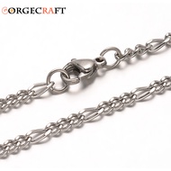 1pc Non-Tarnish 304 Stainless Steel Figaro Chains Necklaces with Lobster Claw Clasps Stainless Steel