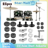 18Pcs Drum Kit Foam Cymbal Felt Cymbal Drum Key Sleeve Cymbal Drum Device Accessories