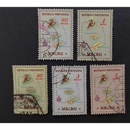 MACAU, 1956 Maps, USED, LOOSE STAMP, 5 STAMP ONLY