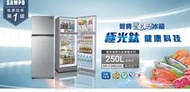 SAMPO聲寶變頻250公升極光鈦雙門冰箱SR-C25D(G6)星辰灰 節能 環保 MIT