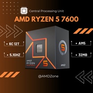 Cpu AMD Ryzen 5 7600 (3.8GHz Boost 5.1GHz / 6 Cores 12 Threads / 38MB / AM5) [NEW]
