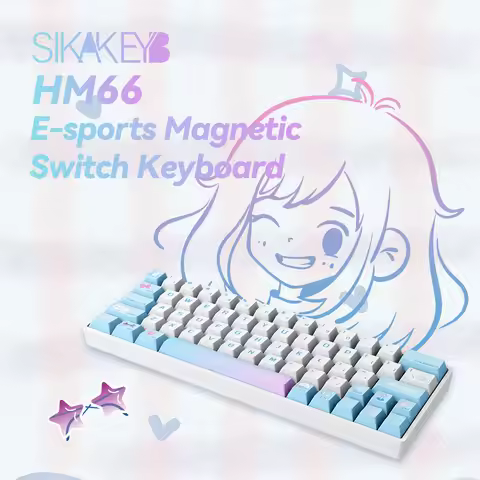Sikakeyb Castle HM66 66Keys 60% Compatible With GH60 Wired Type-C Gateron Magnetic Jade Switch Gamin