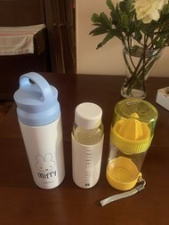 Miffy 水樽、Future Salad 水樽、榨汁杯，每個20元，可分開買