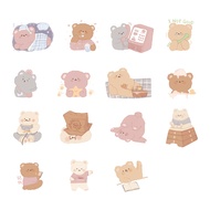 45pcs Leisurely Bear Stickers Exquisite Japanese Cartoon Bear Creative Diary Stationery Decorative Stickers.Stationery Decoration Stickers Suitable  For Photo Albums Diaries Cups Laptops Mobile Phones Scrapbooks