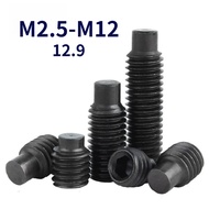 12.9 Grade Convex Tightening Hexagon Socket Screw Black Headless Screw M2.5/M3/M4/M5/M6/M8/M10/M12 [