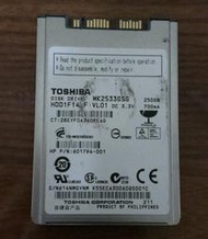 TOSHIBA東芝1.8吋 250G 筆記型硬碟 MK2533GSG SATA 厚度5mm micro sata HDD