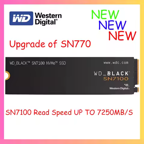 WD SN7100 SN850 SN850P SN770 NVMe SSD Internal Gaming Drive 500GB 1TB 2TB PCIe4.0 M.2 2280 Solid Sta