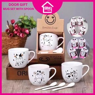 [GMRACK] DOOR GIFT CUP SET/MUG SET WITH SPOON,TEA CUP SET,GOODIES CUP SET RANDOM CARTOON 1PCS