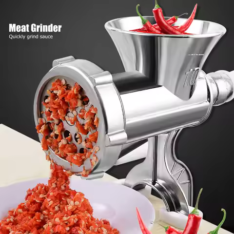 Household Aluminum Alloy Manual Sausage Meat Grinder Pepper Spice Grinding Machine Kitchen Tool Manu