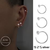 925 Zircon Hikaw Silver Earrings Earings for Men Earings for Kids Piercing Earrings Fashion Accessor