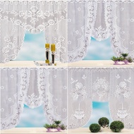 Mode Shop White Lace Sheer Curtains Kitchen Valance Window Tulle Coffee Dividers Door Curtain Bedroom Roman Blinds Curtains