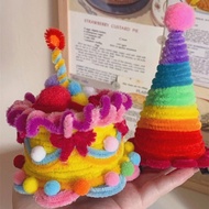100pcs Multicolour Fuzzy Wire Chenille Twisting Flower Children's DIY Flower Creative Toy