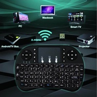 【Wireless mini keyboard แป้นพิมพ】Mini Wireless Keyboard แป้นพิมพ์ภาษาไทย 2.4 Ghz Touch pad คีย์บอร์ด ไร้สาย มินิ ขนาดเล็ก for Android Windows TV Box Smart Phone i8