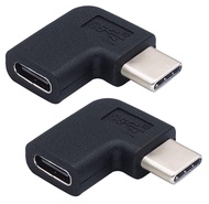 AAOTOKK 90 Degree Type C USB Adapter Gen 2 (10Gbps) 3A Left & Right 90 Degree USB 3.1 Type C Male to