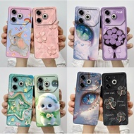 For Tecno Pova 6 Neo 2024 Case Aesthetic Pretty Butterfly Flowers Shockproof Silicone Soft TPU Phone