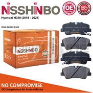 NISSHINBO Rear Brake Pads with SHIMS for Hyundai H350 (2018 - 2021)