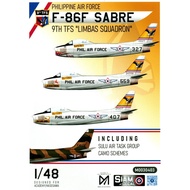 DECAL (Water DECAL) Siam Scale 1/48 PHILIPPINE AIR FORCE F-86F SABRE 9th TFS "LIMBAS SQUADRON"