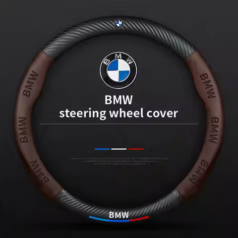 Carbon Fiber Leather Car Steering Wheel Cover For BMW X1 X2 X3 X5 X7 E39 E46 E60 E65 E90 F01 F10 F15