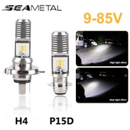 SEAMETAL LED Lamp Motorcycle Headlight H4 P15D LED Spotlight 9-85V White-Yellow Led Bulb