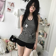 Wasteland Style Women's Clothing Light Asian Style Tops Vintage Women's Clothing y2k European Americ