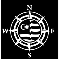 FLAG COMPASS DAKAR STICKER CUTTING