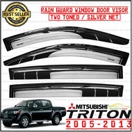 Mitsubishi Triton Strada 2005-2013 Rain Guard Window Visor (Silvernet)